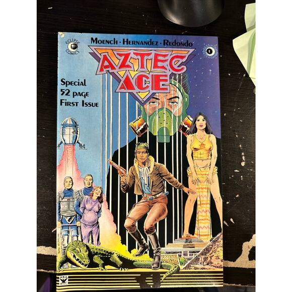 No. 1 & 2 Aztec Ace Eclipse Comics 1984 March April First Issue Comic Book - Picture 1 of 8
